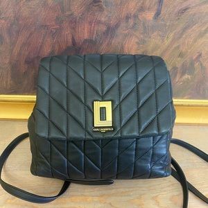 Karl Lagerfeld Paris Lafayette Leather Backpack